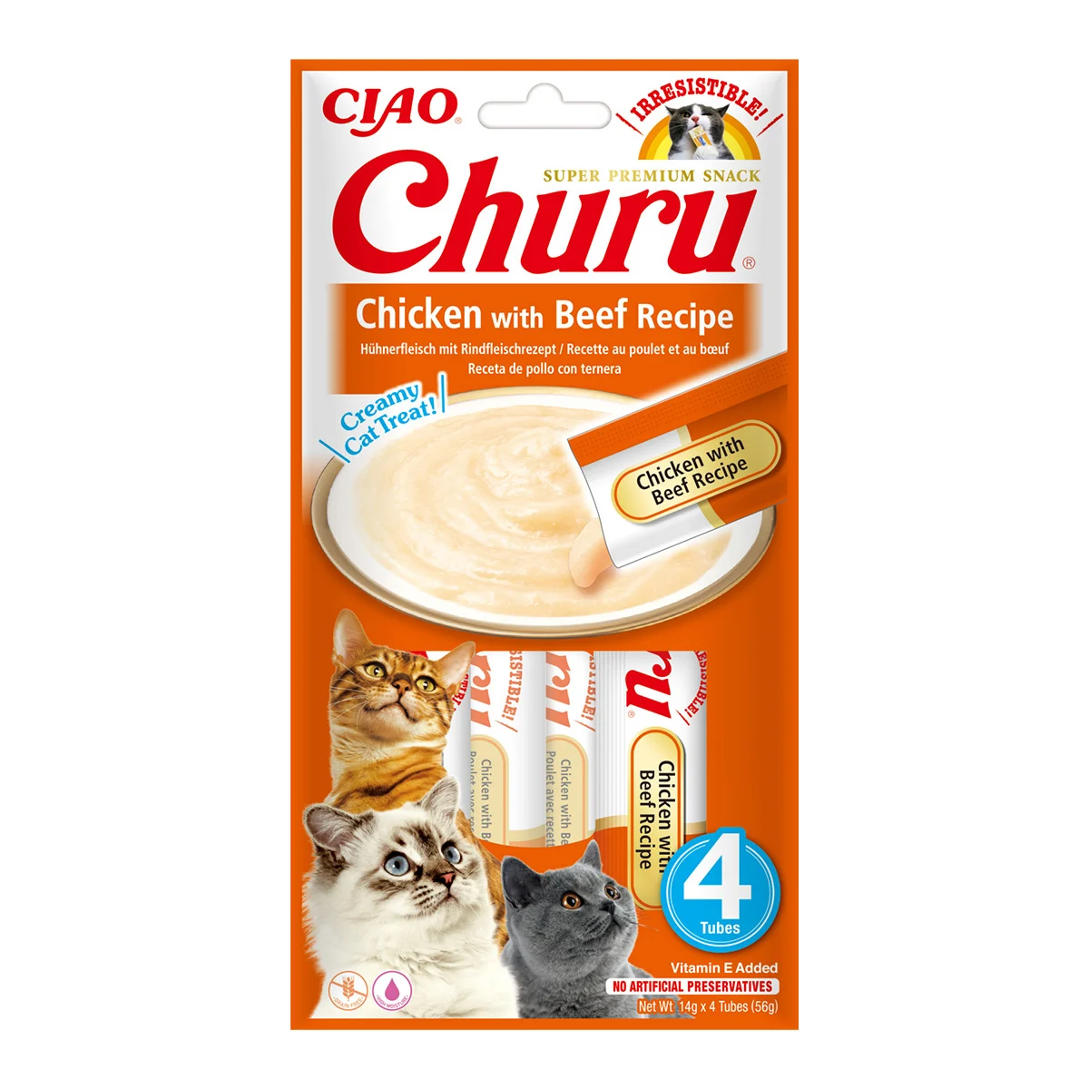 Churu Recompensa Cremoasa cu Pui si Vita